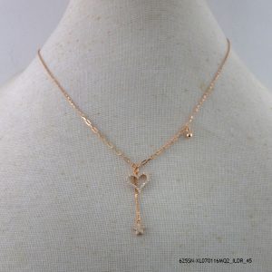 RGP Silver Heart Zircon Necklace