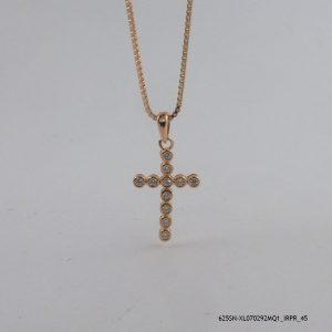 RGP Silver Zircon Cross Necklace