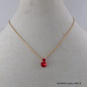18KGP Lite Siam Crystal Necklace