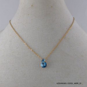 18KGP Aqua Crystal Necklace