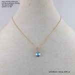 18KGP Aqua Crystal Necklace