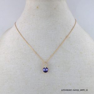 18KGP Dark Tanzanite Crystal Necklace