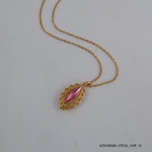 18KGP Indicolite Crystal Necklace