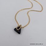 18KGP Jet Hermatite Crystal Necklace