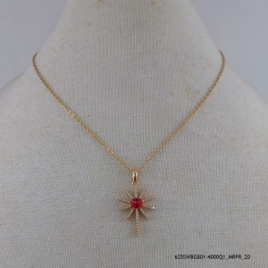 18KGP Lite Siam Crystal Necklace