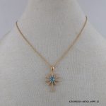 18KGP Aqua Crystal Necklace