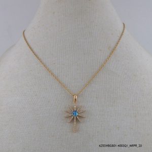 18KGP Aqua Crystal Necklace