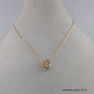 18KGP Aqua Charms Necklace