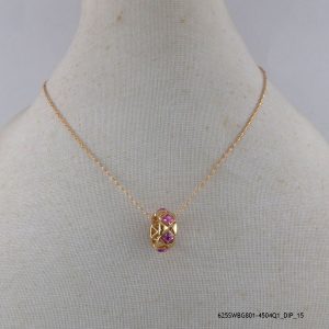 18KGP Rose Charms Necklace