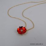 18KGP Lite Siam Heart Crystal Necklace