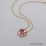 18KGP Violet Heart Crystal Necklace