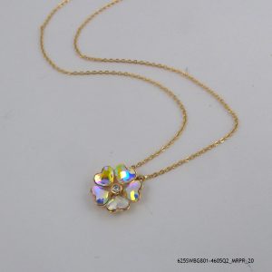 18KGP 2Colour Heart Crystal Necklace