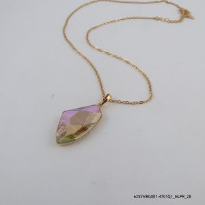 18KGP Amethyst ab Crystal Necklace
