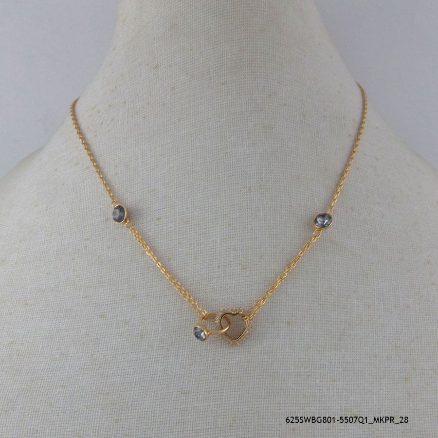 18KGP Montana Crystal Heart Necklace