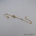 18KGP Aqua Heart Crystal Bracelet