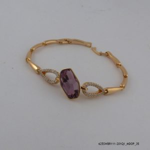 18KGP Amethyst Crystal Bracelet