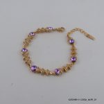 18KGP Violet 2x Crystal Bracelet