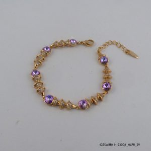 18KGP Violet 2x Crystal Bracelet