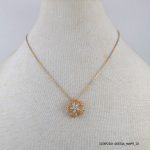 2Colour GP Zircon Flower Pendant - Chain Included