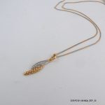 2Colour GP Zircon Elegant Pendant Chain