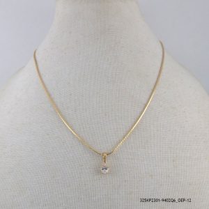 18KGP Zircon Pendant N Chain