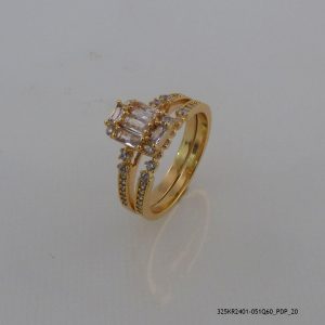 18KGP Zircon Fashion 2pc Ring S17