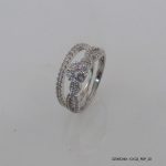 Silver Plating Zircon Fashion 2pc Ring