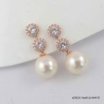 RGP Silver Zircon Syn Pearl Earring
