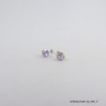 SYN AB AMENTHYST HEXAGON SILVER STUD