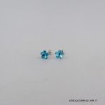 SYN AQUA FLOWER SILVER STUDS
