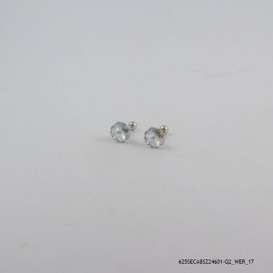 SYN AB CRYSTAL HEXAGON SILVER STUD