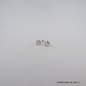 SYN 2X ROSE HEXAGON SILVER STUDS