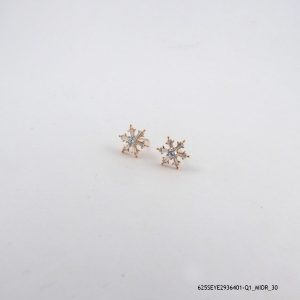 ROSE GOLD PLATED SILVER ZIRCON EARRING