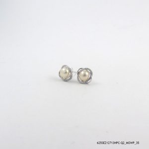 925 SILVER ZIRCON PEARL EARRING