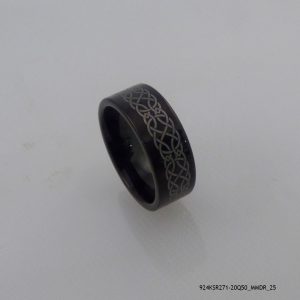 Black Quoted Design Steel Band S09