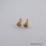 18KGP Lite Smoke Topaz Crystal U Hoops