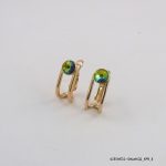 18KGP Amethyst 2x Crystal U Hoops