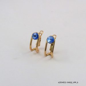 18KGP Sapphire Crystal U Hoops