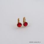 18KGP Lite Siam Crystal U Hoops