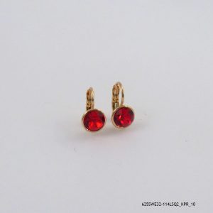 18KGP Lite Siam Crystal U Hoops