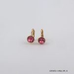 18KGP Rose Crystal U Hoops