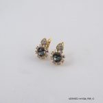 18KGP Ind. Sapphire Colour Crystal Hoops