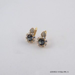 18KGP Ind. Sapphire Colour Crystal Hoops