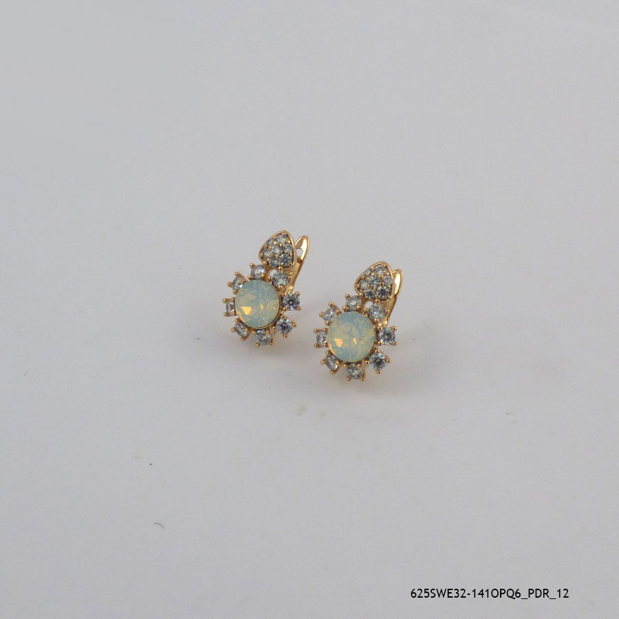 18KGP Opal Crystal U Hoops