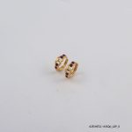 18KGP Siam Crystal Hoops