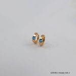 18KGP Aqua Crystal Hoops