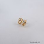 18KGP Crystal Hoops