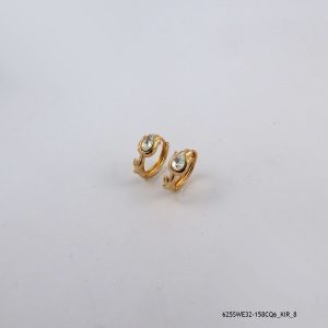 18KGP Crystal Hoops