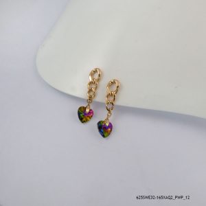 18KGP Amy 2x Color Crystal Earring