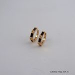 18KGP Jet Hematite Crystal Earring